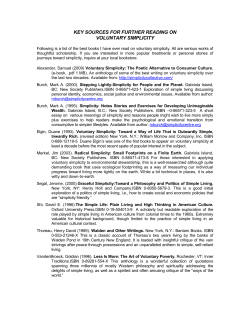 Key Sources for Futher Reading on VS