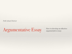 Argumentative Essay - Polk School District