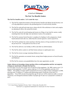 The FairTax Benefits Seniors