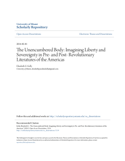 The Unencumbered Body: Imagining Liberty and Sovereignty in Pre