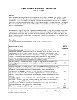 job announcement for details