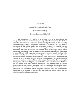 ABSTRACT Spain in the American Tourist Gaze Madeleine Nicole
