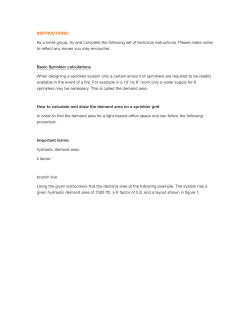 Sprinkler instructions