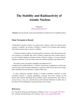 The Stability and Radioactivity of Atomic Nucleus
