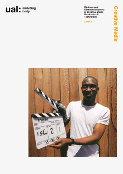 Level 3 Diploma and Extended Diploma in Creative Media