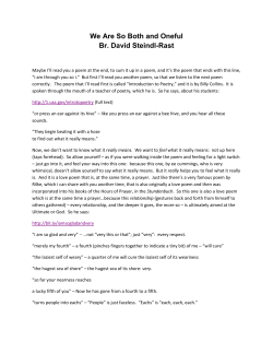 We Are So Both and Oneful Br. David Steindl-Rast