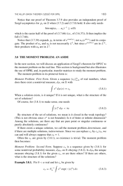 Section 3.8: The Moment Problem: An Aside