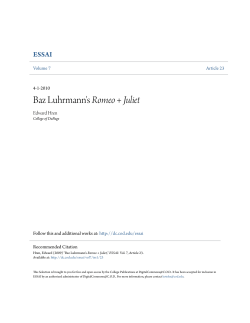 Baz Luhrmann`s Romeo + Juliet - DigitalCommons@COD