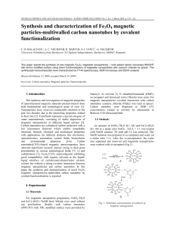 Synthesis and characterization of Fe3O4 magnetic - OAM-RC