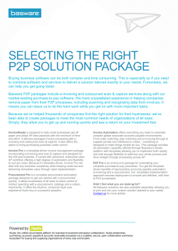 Basware P2P Package comparison sheet