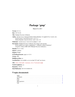 Package `gmp`