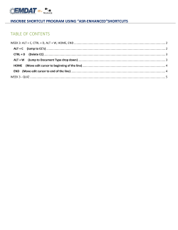 table of contents