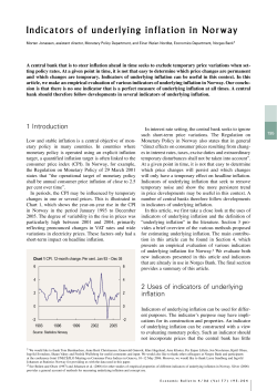 Indicators of underlying inflation in Norway