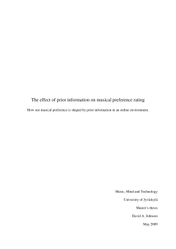 The effect of prior information on musical preference rating