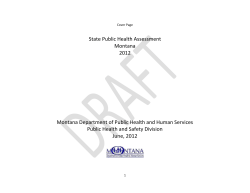 Montana State Public Health Assessment