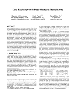 Data Exchange with Data-Metadata Translations