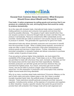 Excerpt from Common Sense Economics