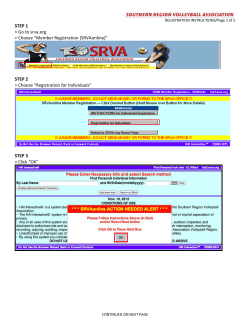 STEP 1 > Go to srva.org > Choose &ldquo;Member Registration
