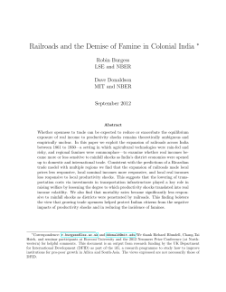 Railroads and the Demise of Famine in Colonial