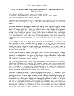 Tertiary Gravels and Evolution of the Western Canadian Prairie