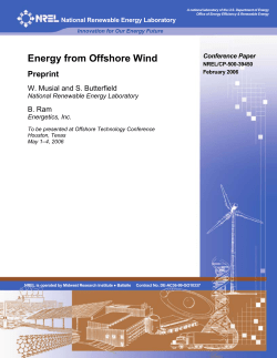 Energy from Offshore Wind: Preprint