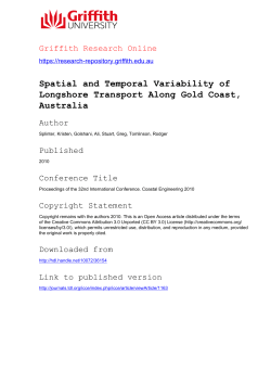 1 SPATIAL AND TEMPORAL VARIABILITY OF LONGSHORE