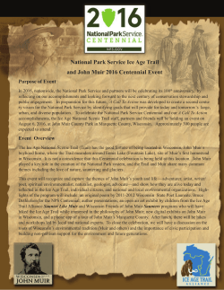 National Park Service Ice Age Trail and John Muir 2016 Centennial