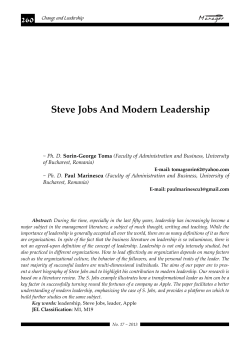 steve Jobs And Modern leadership