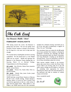 The Oak Leaf - Washington Union School District