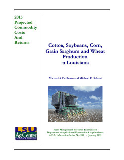 Cotton, Soybeans, Corn, Grain Sorghum and Wheat