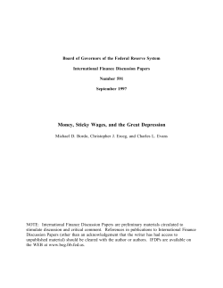 Money, Sticky Wages, and the Great Depression