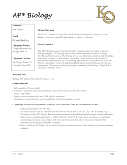 AP Biology Syllabus