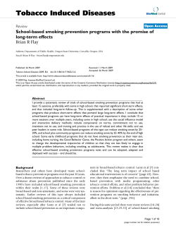 School-based smoking prevention programs with the promise of