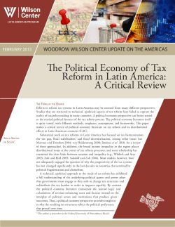 The Political Economy of Tax Reform in Latin America: A Critical