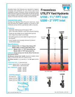 Freezeless UTILITY Yard Hydrants U150 - 1&frac12;&Prime; FPT Inlet U200