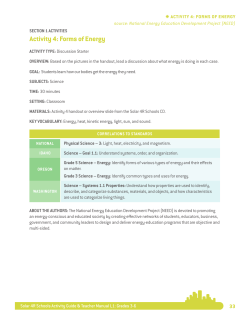 Activity 4: forms of energy