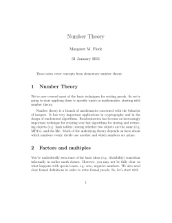 Number Theory