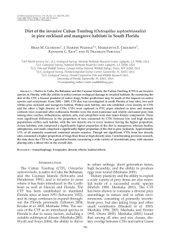 Diet of the invasive Cuban Treefrog (Osteopilus septentrionalis) in
