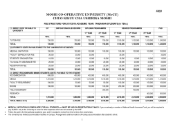 fee structure for 2017/2018