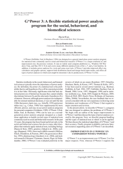 G*Power 3 - Universit&auml;t D&uuml;sseldorf