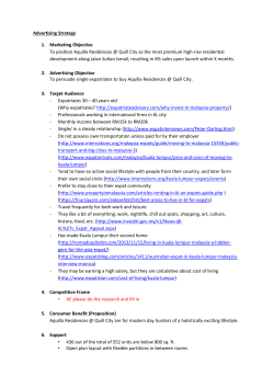 Advertising Strategy 1. Marketing Objective To position Aquilla