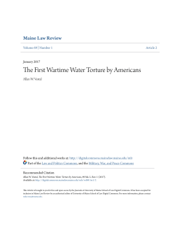 The First Wartime Water Torture by Americans