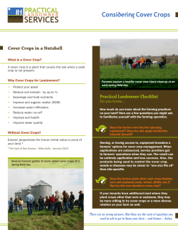 Considering Cover Crops - Practical Farmers of Iowa