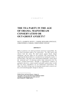 the tea party in the age of obama: mainstream