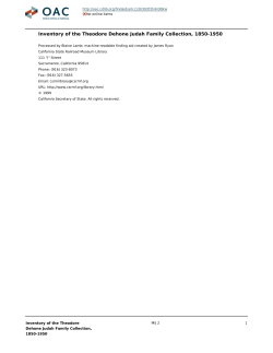 Theodore Dehone Judah Family Collection