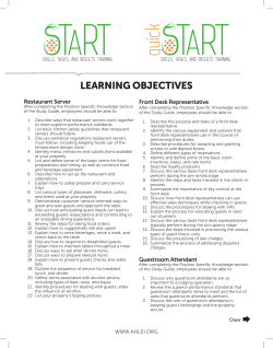 learning objectives