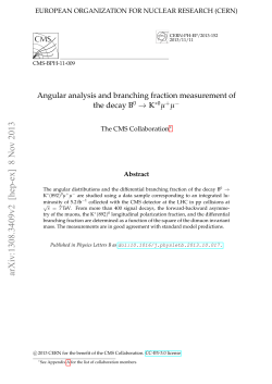 Angular analysis and branching fraction measurement of the decay