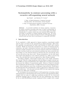 Systematicity in sentence processing with a recursive self