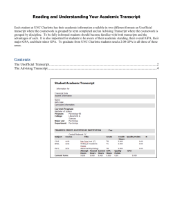 Reading and Understanding Your Academic Transcript