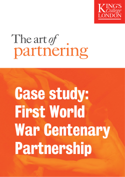 Case Study First World War Centenary Partnership